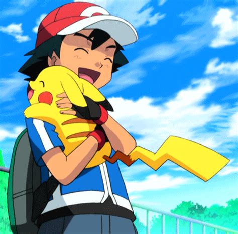 ash and pikachu gif